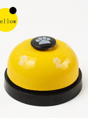 Ringklocka (receptionsklocka), gul/svart