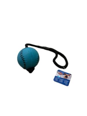 Gummiboll på rep som flyter, petrol, 6cm/30cm