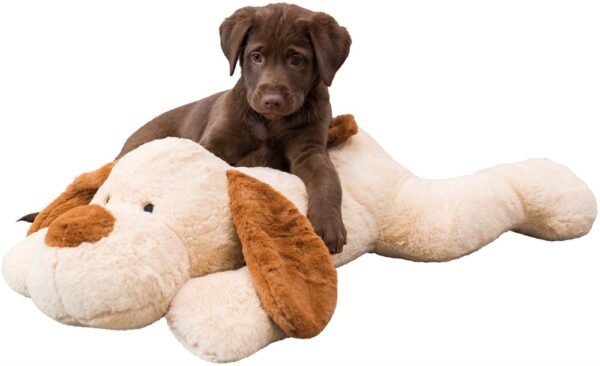Hund soft, plysch, 75 cm, beige/brun - Bild 4