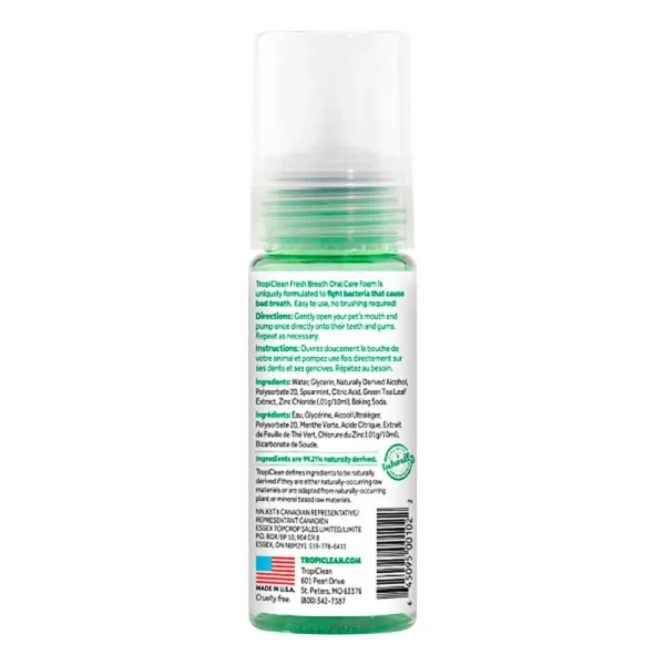 Tropiclean Oral Care Foam 133ml - Bild 2