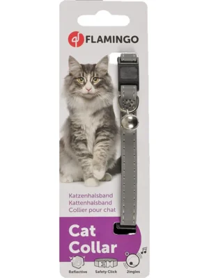 Katthalsband Reflex 30cm Säkerhetsspänne & Bjällra